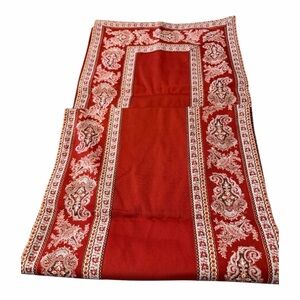 Vintage Pottery Barn Red Paisley Table Runner